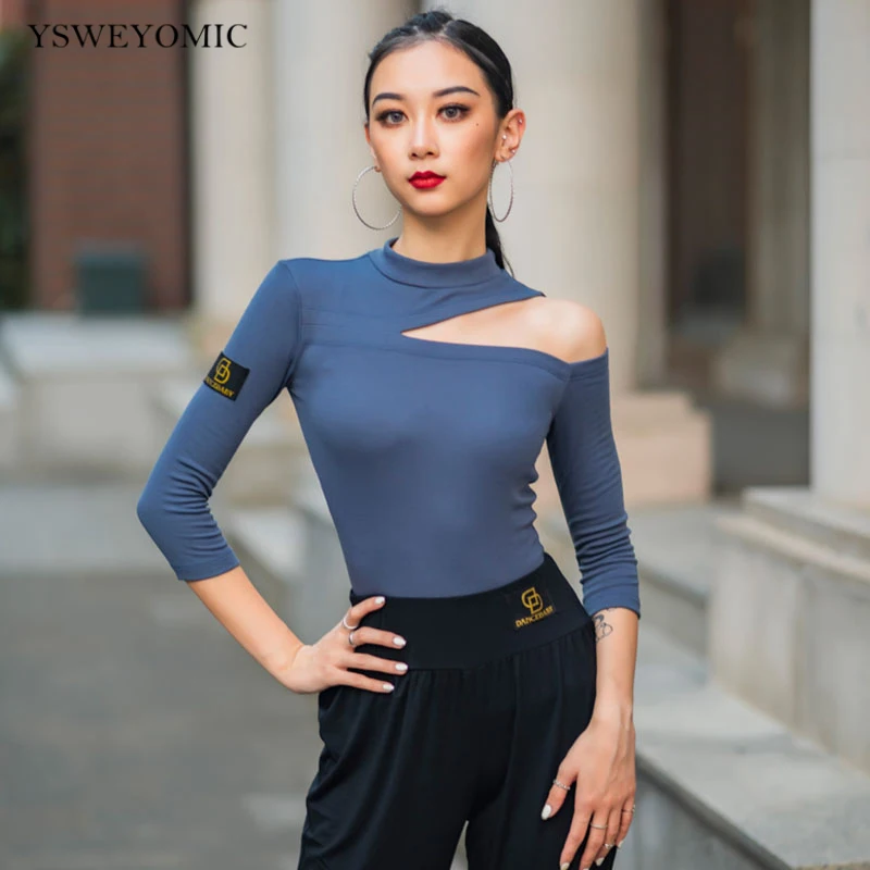 4 Colors Oblique Shoulder Sexy Practice Latin Dance Top Women Salsa Dance Tops for Ballroom Samba Tango Dancing Performance y268
4 Colors Oblique Shoulder Sexy Practice Latin Dance Top Women Salsa Dance Tops for Ballroom Samba Tango Dancing Performance y268