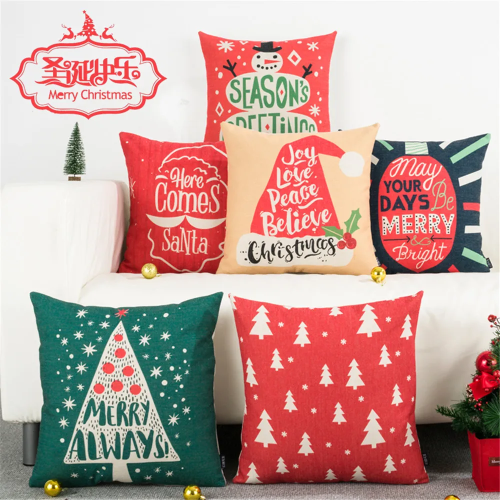 Cute Cartoon Merry Christmas Happy Holidays Christmas Trees Snowman Decorative Pillows Cushion Cover Polyester Pillow Cover
Cute Cartoon Merry Christmas Happy Holidays Christmas Trees Snowman Decorative Pillows Cushion Cover Polyester Pillow Cover