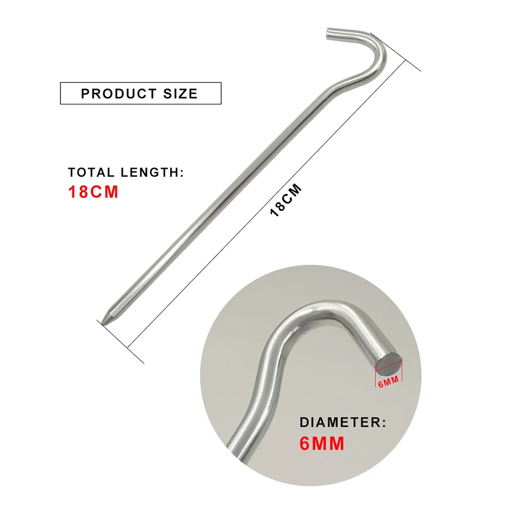 1/10 Pcs 18cm Tent Stakes Pegs Aluminum Round Tent Stake Nails Solid Garden Stake Metal Hook For Camping Tents Canopies
1/10 Pcs 18cm Tent Stakes Pegs Aluminum Round Tent Stake Nails Solid Garden Stake Metal Hook For Camping Tents Canopies