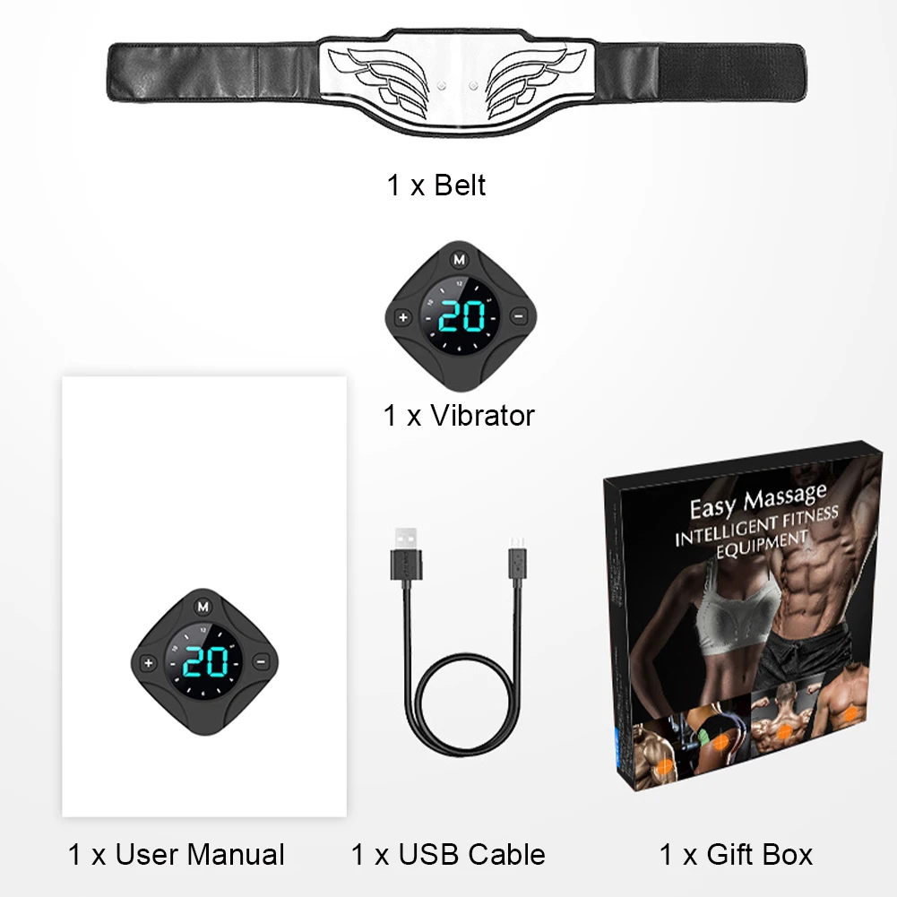 EMS Belt Abdominal Muscle Stimulator Trainer Electronic Abdominal Muscle Slimming Belt Fitness Equipment Training Gear Muscles
EMS Belt Abdominal Muscle Stimulator Trainer Electronic Abdominal Muscle Slimming Belt Fitness Equipment Training Gear Muscles