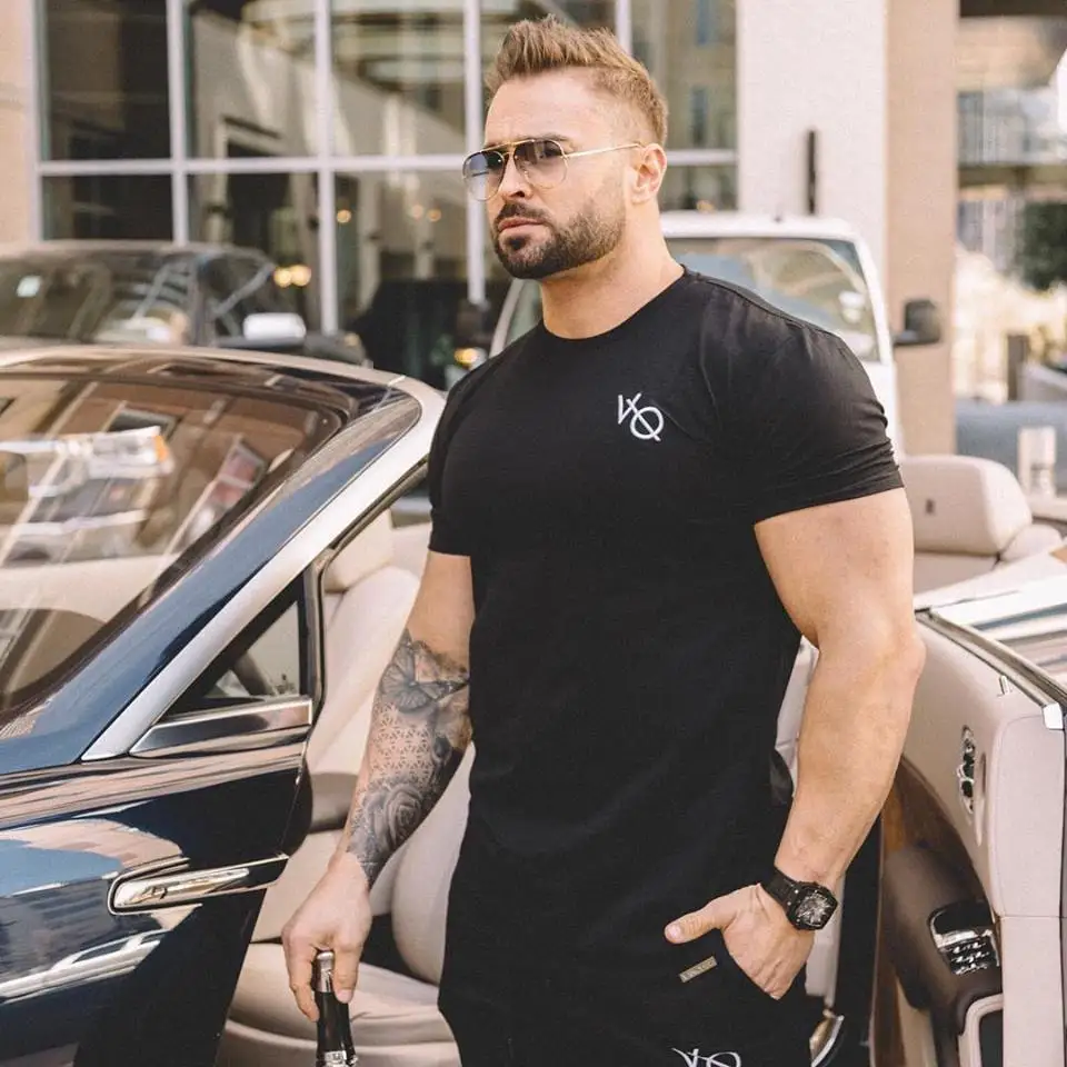 Summer New Style Solid Color Embroidery Men's Short-Sleeved T-Shirt Cotton Muscle Fitness Partner Sports And Leisure Running
Summer New Style Solid Color Embroidery Men's Short-Sleeved T-Shirt Cotton Muscle Fitness Partner Sports And Leisure Running