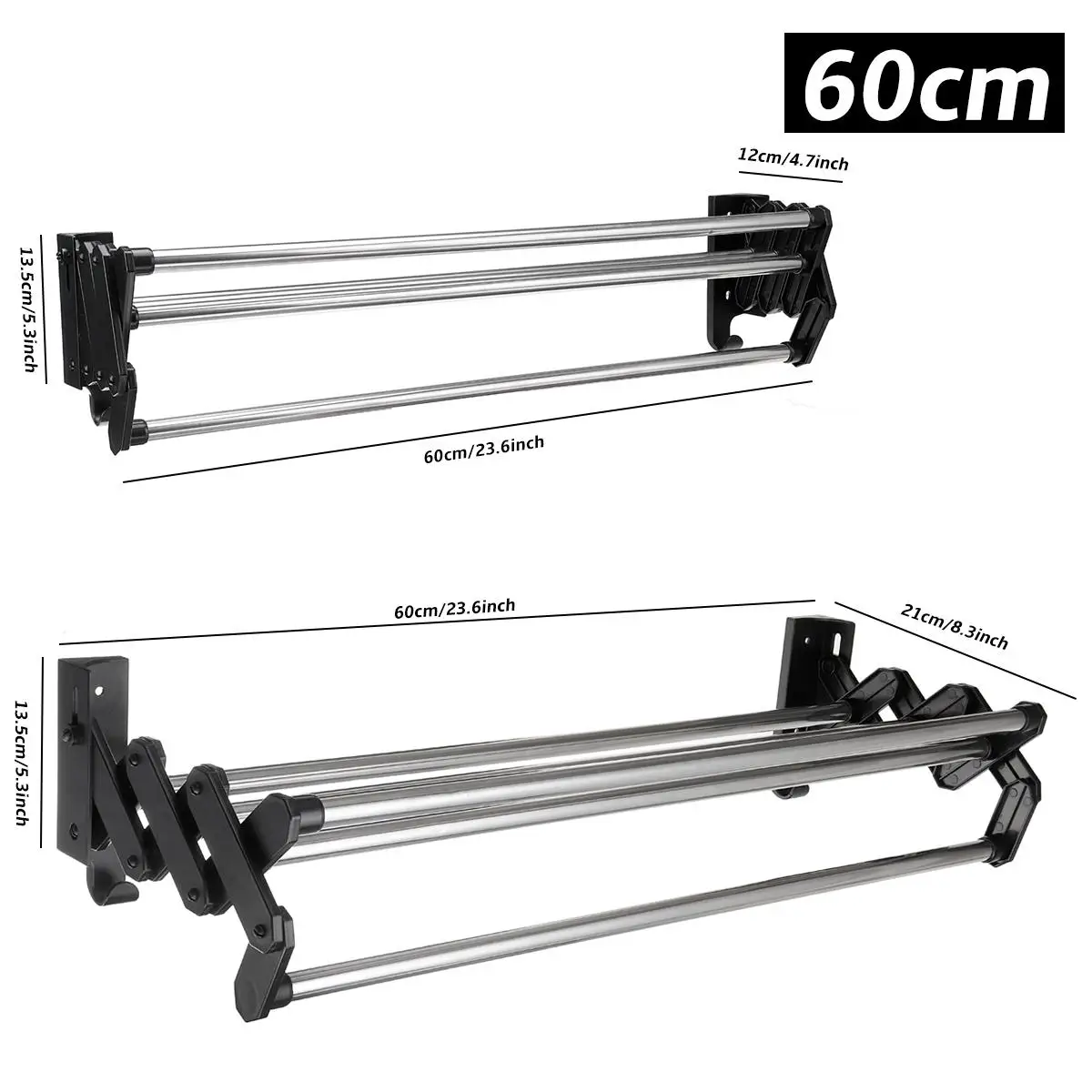 40/60cm Foldable Double Punch-Free Towel Bars Bathroom Towel Hanger Stainless Steel Bathroom Accessories Towel Rack
40/60cm Foldable Double Punch-Free Towel Bars Bathroom Towel Hanger Stainless Steel Bathroom Accessories Towel Rack