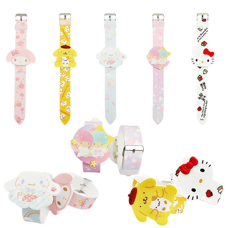 Силиконовые детские часы Kawaii Мультфильм My Melody Kuromi Cinnamoroll светодиодные электронные часы креативная цветная печать кукла подарок
Силиконовые детские часы Kawaii Мультфильм My Melody Kuromi Cinnamoroll светодиодные электронные часы креативная цветная печать кукла подарок