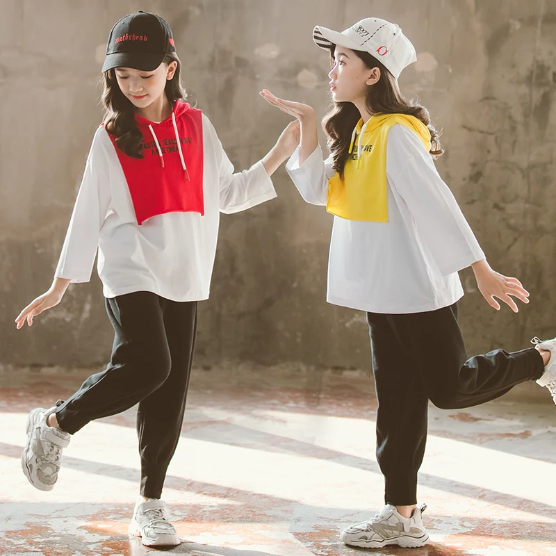 Splicing Spring Summer Children's Clothes Set Baby Girls Sweatshirts+ Pants 2pcs/Set Kids Costume Teenage Girl Clothing High Qua
Splicing Spring Summer Children's Clothes Set Baby Girls Sweatshirts+ Pants 2pcs/Set Kids Costume Teenage Girl Clothing High Qua