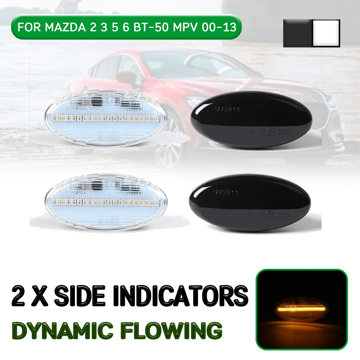 Car LED Dynamic Side Marker Light Flowing Turn Signal Light Lamp For Mazda 3 BK 2004-2011 For Mazda 2 2011-2013,5,MPV 2000-2006
Car LED Dynamic Side Marker Light Flowing Turn Signal Light Lamp For Mazda 3 BK 2004-2011 For Mazda 2 2011-2013,5,MPV 2000-2006