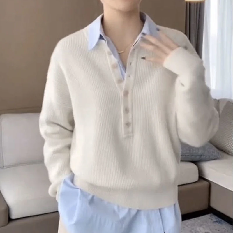 Осенний кашемировый свитер Limiguyue, простые тонкие топы с круглым вырезом, вязаный пуловер, свитер с длинным рукавом, однотонная свободная мяг...
Осенний кашемировый свитер Limiguyue, простые тонкие топы с круглым вырезом, вязаный пуловер, свитер с длинным рукавом, однотонная свободная мяг...