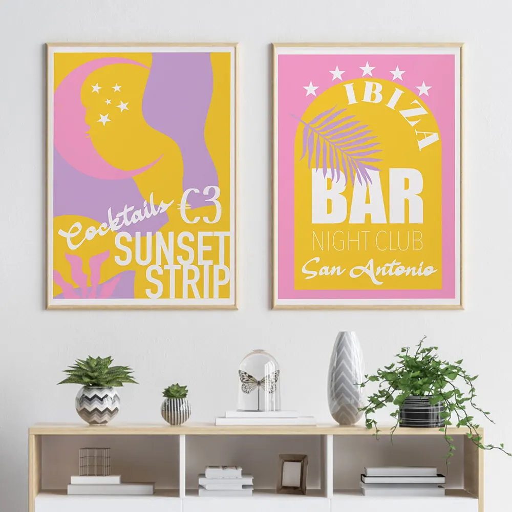 Boho Sunset Bar Club Poster Pink Purple Palm Moon Canvas Painting Nordic Art Print Abstract Wall Picture Living Room Home Decor
Boho Sunset Bar Club Poster Pink Purple Palm Moon Canvas Painting Nordic Art Print Abstract Wall Picture Living Room Home Decor