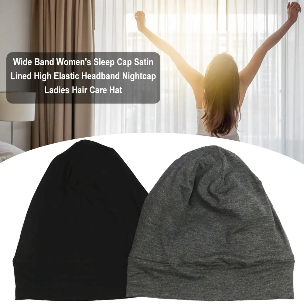 Широкий диапазон женская ночная шапочка для сна Уход за волосами атласная