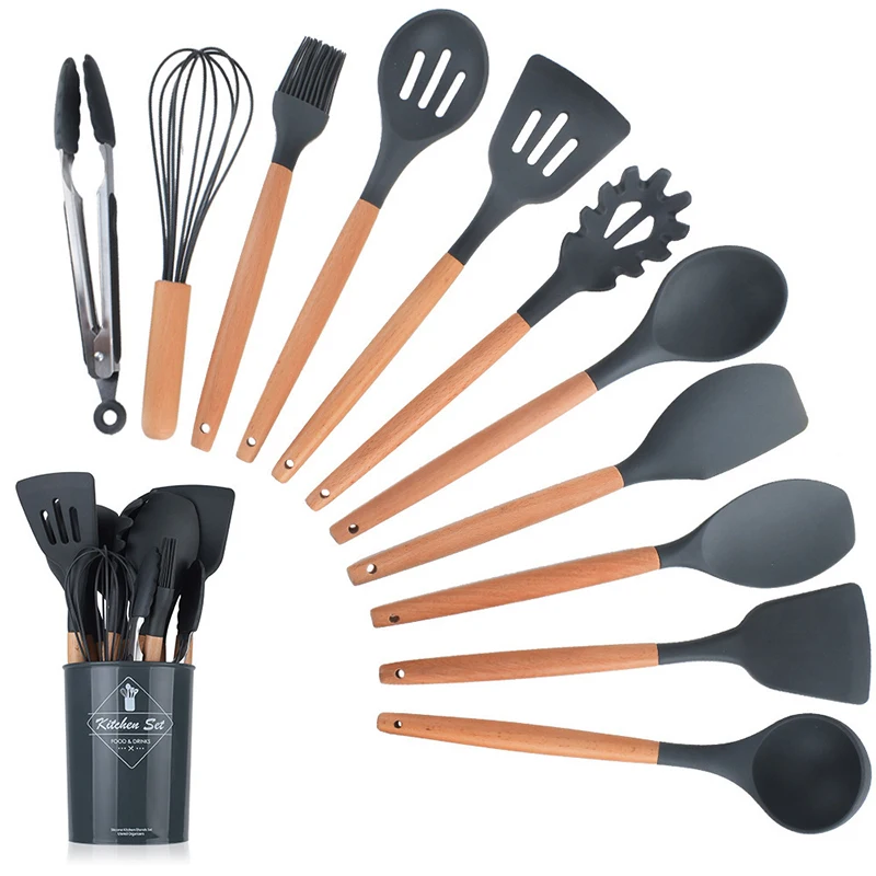 DEOUNY Silicone Kitchenware Set 11pes Set High Temperature Resistant and Non-Scratching Suitable for Non-Stick Pan (Free BPA)
DEOUNY Silicone Kitchenware Set 11pes Set High Temperature Resistant and Non-Scratching Suitable for Non-Stick Pan (Free BPA)