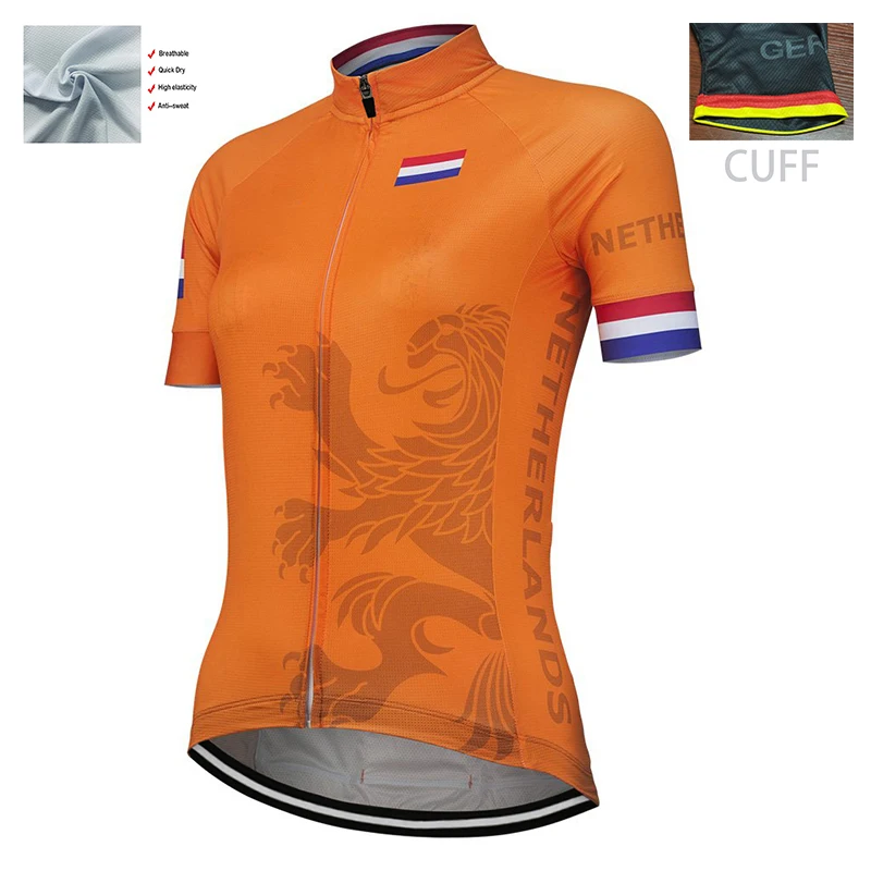 NETHERLANDS Global Factory Road Team Classic Race Cycling Jersey Orange Polyester Breathable Customizable 
NETHERLANDS Global Factory Road Team Classic Race Cycling Jersey Orange Polyester Breathable Customizable
