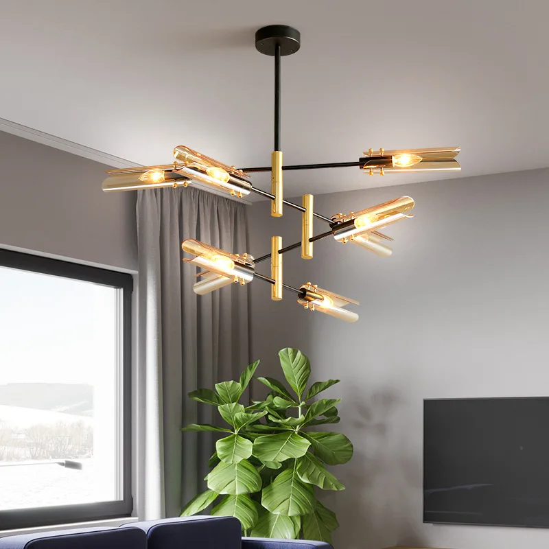 Modern Chandelier lighting Led Lamp 110V 220V Industrial Ceiling Chandeliers Lighting Living Room Smoke gray Brown Glass
Modern Chandelier lighting Led Lamp 110V 220V Industrial Ceiling Chandeliers Lighting Living Room Smoke gray Brown Glass