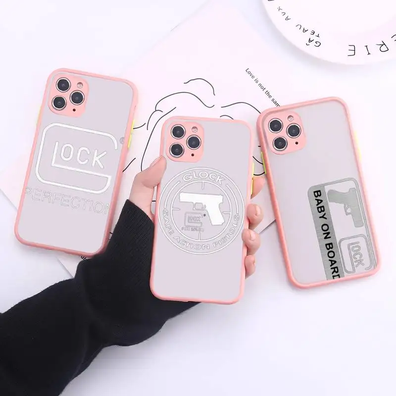 Glock Handgun Shell Phone Case Transparent Matte For IPhone 7 8 11 12 S Mini Pro X XS XR MAX Plus Cover Shell
Glock Handgun Shell Phone Case Transparent Matte For IPhone 7 8 11 12 S Mini Pro X XS XR MAX Plus Cover Shell