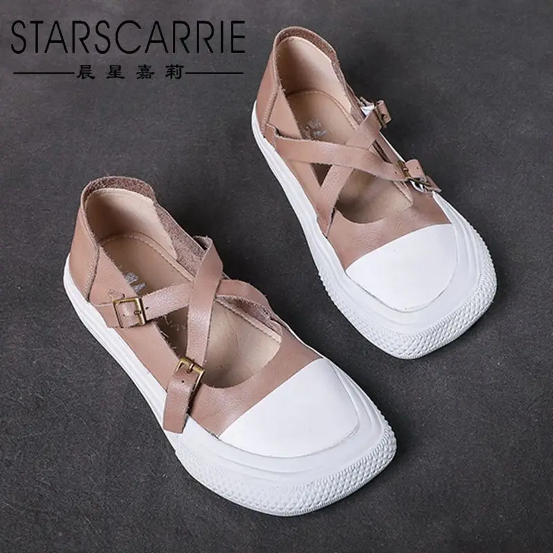 2021 spring new flat bottom women's shoes belt buckle square head cowhide single shoes flat heel color matching low top shoes
2021 spring new flat bottom women's shoes belt buckle square head cowhide single shoes flat heel color matching low top shoes