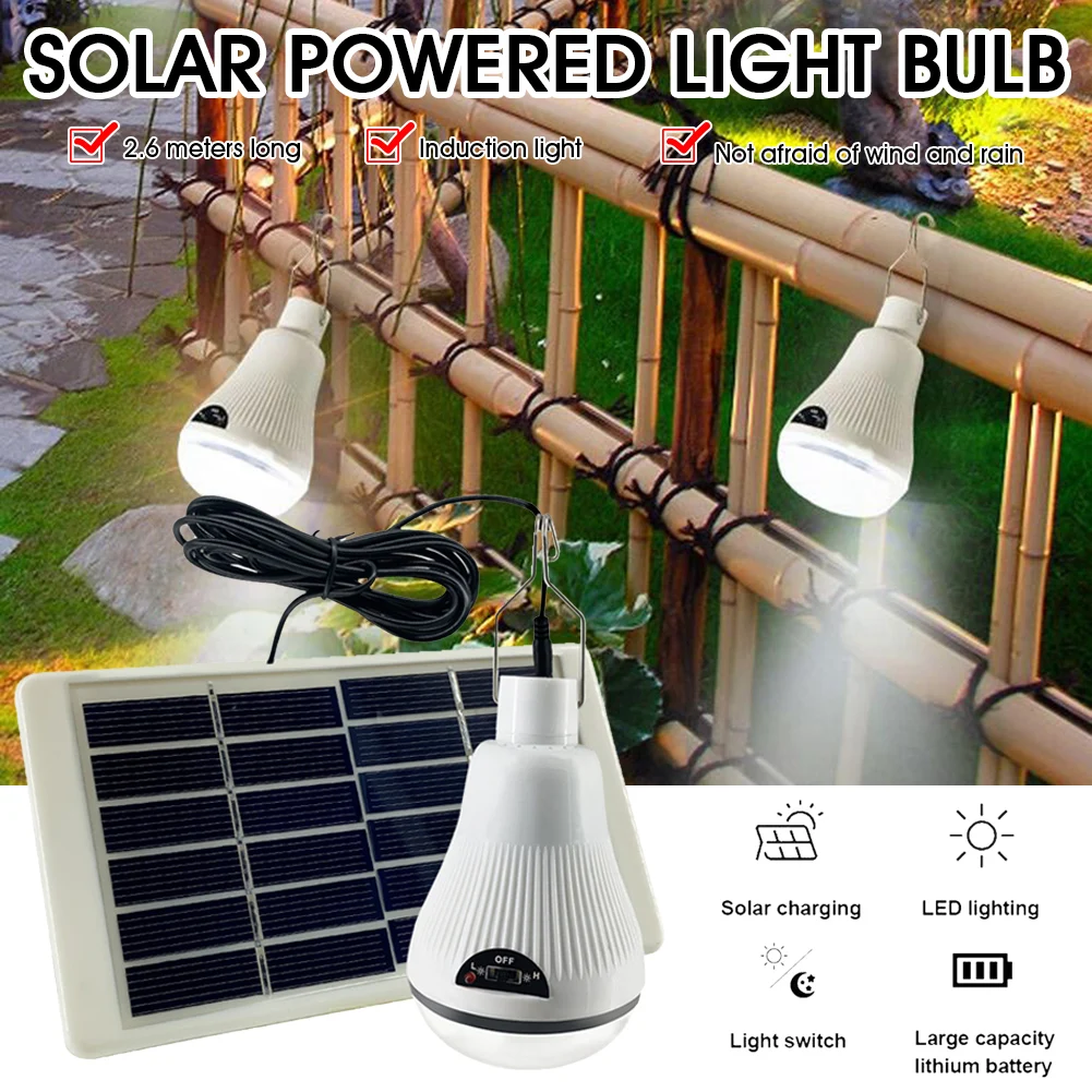 Solar Powered Light Bulb 20LED 2 Modes Portable hanging Lamp with Solar Panel Waterproof for Indoor Outdoor Camping Patio Yard
Solar Powered Light Bulb 20LED 2 Modes Portable hanging Lamp with Solar Panel Waterproof for Indoor Outdoor Camping Patio Yard