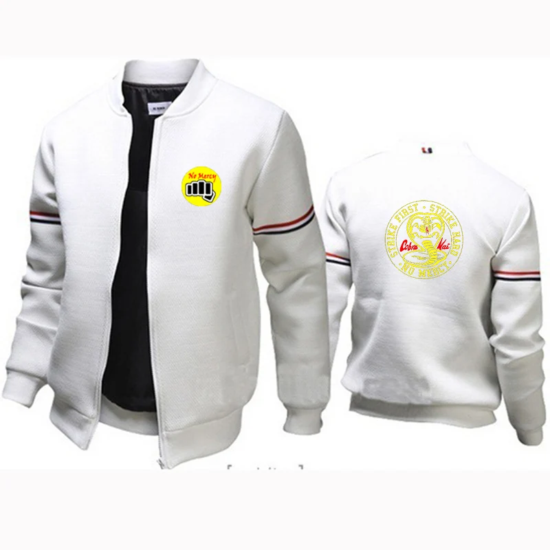 2021 custom Strike First Strike Hard No Mercy Cobra Kai Printed Comfortable Hoodie Long Sleeve zipper Jackets Sweatshirts
2021 custom Strike First Strike Hard No Mercy Cobra Kai Printed Comfortable Hoodie Long Sleeve zipper Jackets Sweatshirts