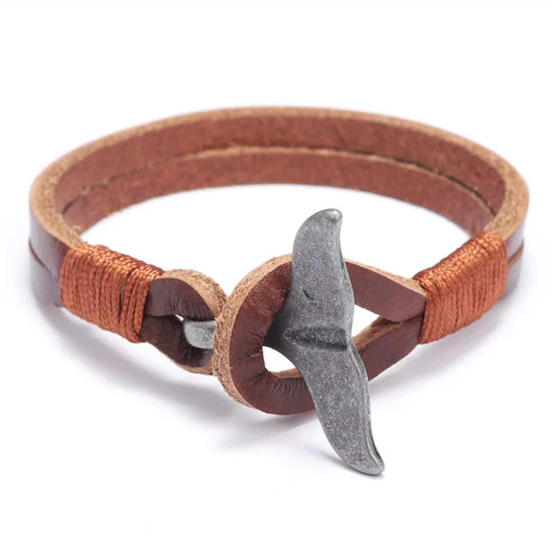 Vintage Whale Tail Leahter Bracelet Men Women Fashion Beach Jewelry Summer Punk Style
Vintage Whale Tail Leahter Bracelet Men Women Fashion Beach Jewelry Summer Punk Style