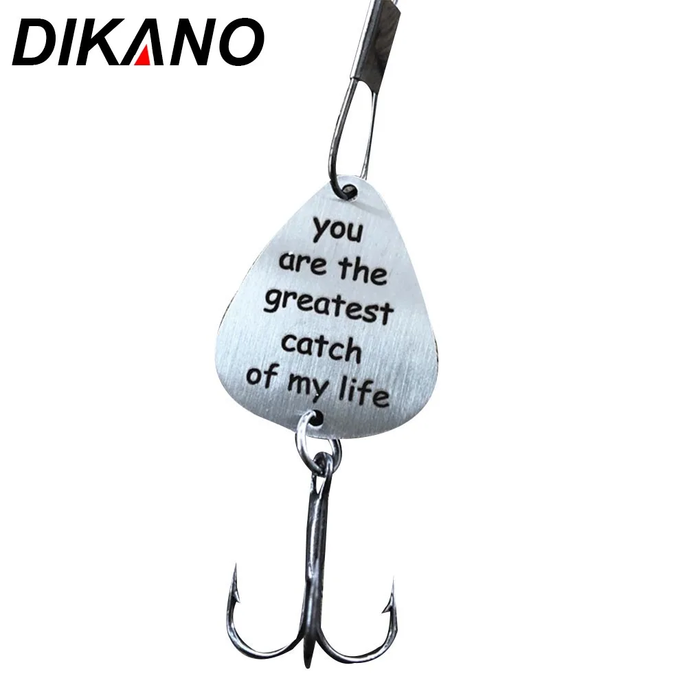 Reflective Wire Bait Hard Spoon Spinner Lure Fishing with Letter You Are The Greatest Catch of My Life Treble Barbed Fishhook
Reflective Wire Bait Hard Spoon Spinner Lure Fishing with Letter You Are The Greatest Catch of My Life Treble Barbed Fishhook