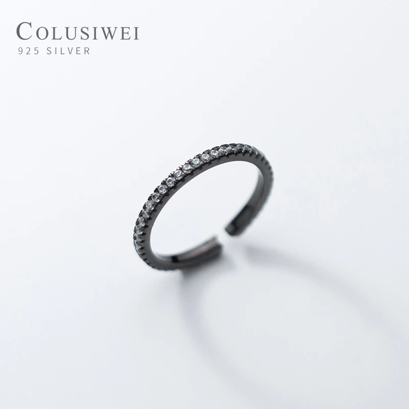 Colusiwei Simple Design 925 Sterling Silver Black Enamel Opening Ring for Women Stackable Wedding Engagement Statement Jewelry
Colusiwei Simple Design 925 Sterling Silver Black Enamel Opening Ring for Women Stackable Wedding Engagement Statement Jewelry