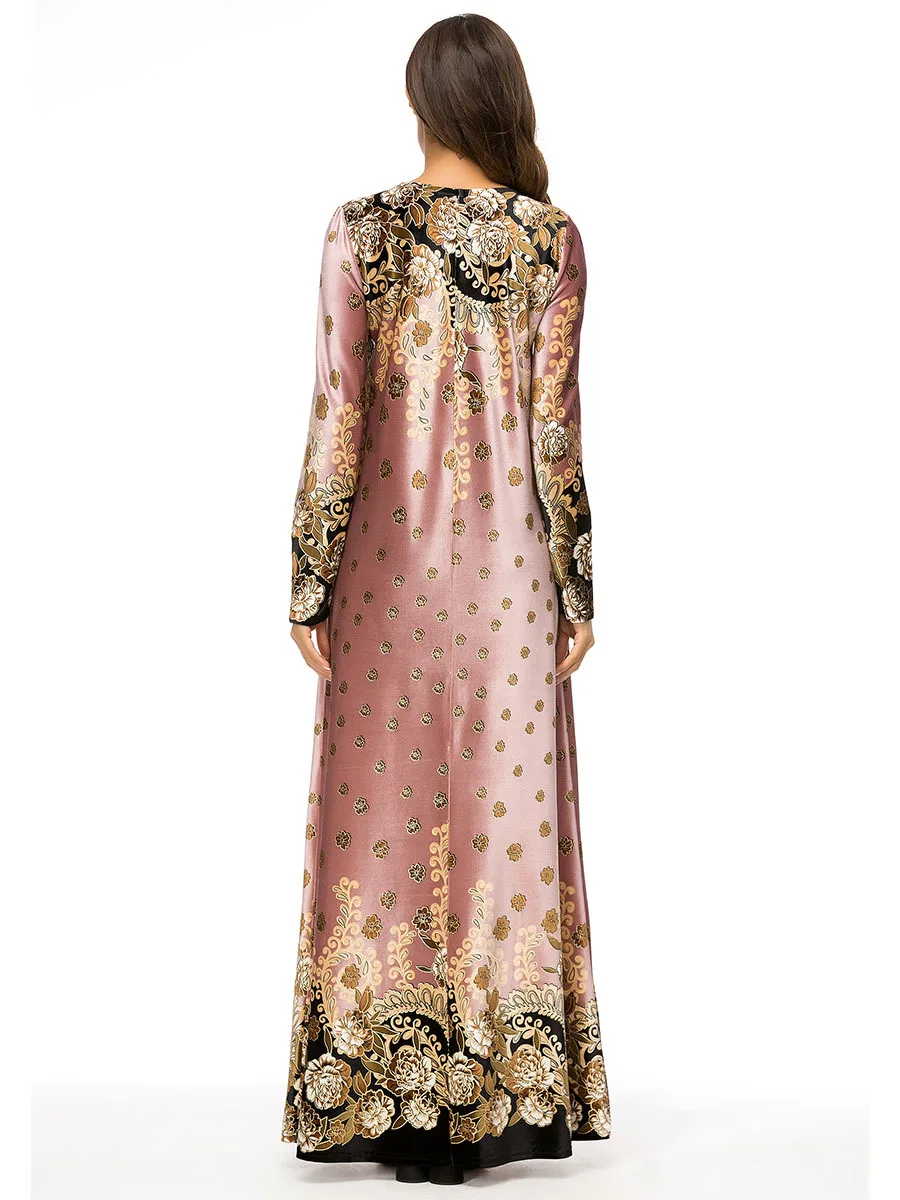 WEPBEL Muslim Long-Sleeved Fashion Women Plus Size Dress Abaya Flower Printed Floral Summer Dress Ankle Length
WEPBEL Muslim Long-Sleeved Fashion Women Plus Size Dress Abaya Flower Printed Floral Summer Dress Ankle Length