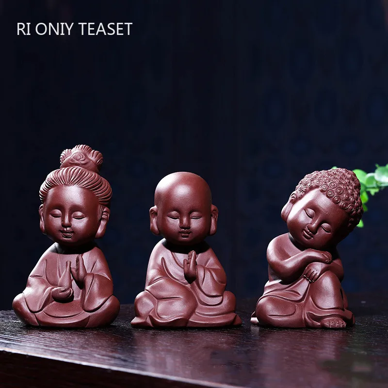 Yixing Handmade Purple Clay Tea Pet Small Buddha Monk Statue Ornaments Sculpture Tea Figurine Home Tea Set Decoration Art
Yixing Handmade Purple Clay Tea Pet Small Buddha Monk Statue Ornaments Sculpture Tea Figurine Home Tea Set Decoration Art