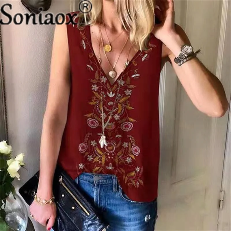 Oversized Floral Print Sleeveless Women's T-Shirt 2021 New Summer Loose Casual Female Tank Shirts Beach Party Chiffon Ladies Top 
Oversized Floral Print Sleeveless Women's T-Shirt 2021 New Summer Loose Casual Female Tank Shirts Beach Party Chiffon Ladies Top