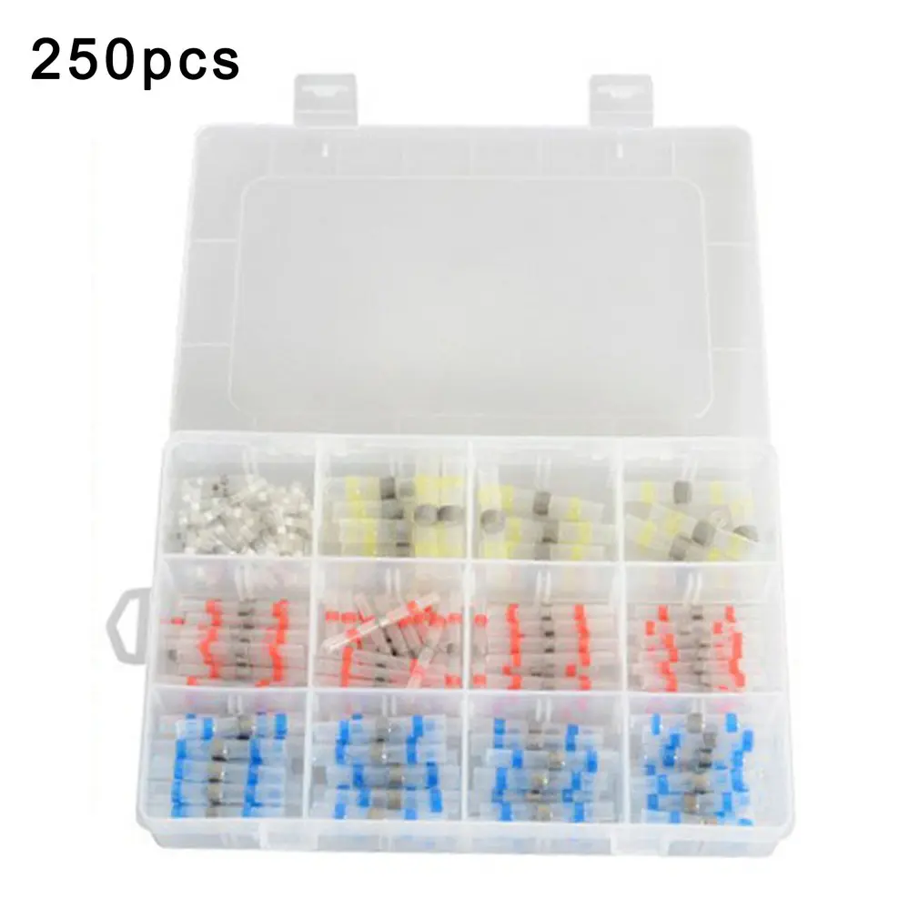 250Pcs Solder Seal Wire Connectors - Heat Shrink Solder Butt Connectors - Solder Connector Kit - Automotive Marine Insulated
250Pcs Solder Seal Wire Connectors - Heat Shrink Solder Butt Connectors - Solder Connector Kit - Automotive Marine Insulated