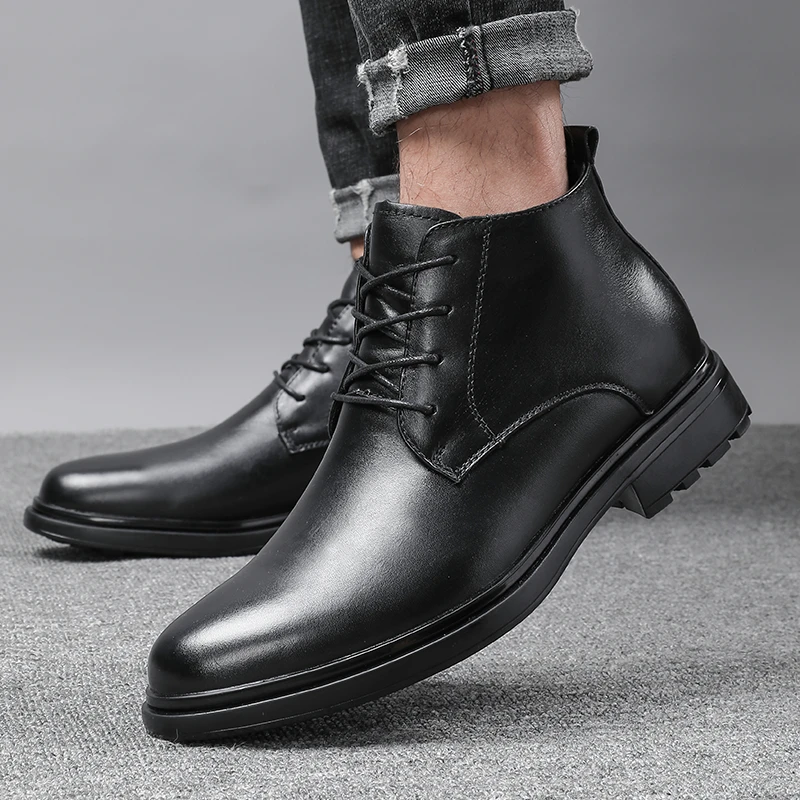 Winter Genuine Leather Shoes Men Winter Boots Warm Cotton Shoes Cow Leather Man Ankle Boots Casual Male Footwear Big Size 35-47
Winter Genuine Leather Shoes Men Winter Boots Warm Cotton Shoes Cow Leather Man Ankle Boots Casual Male Footwear Big Size 35-47