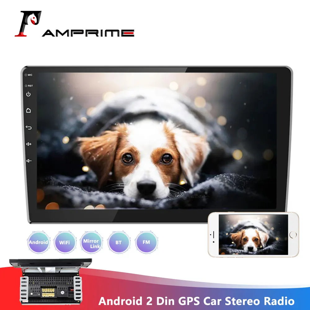 AMprime Android 8 1 GPS стереооборудование для автомобиля радио 10 ''двойной Din 2.5D