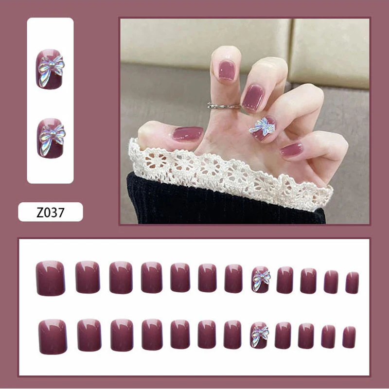 24pcs/Set Fake Nails Jelly Aurora Butterfly False Nails With Glue Wearable Removable Fashion Design Translucent Faux Ongles
24pcs/Set Fake Nails Jelly Aurora Butterfly False Nails With Glue Wearable Removable Fashion Design Translucent Faux Ongles