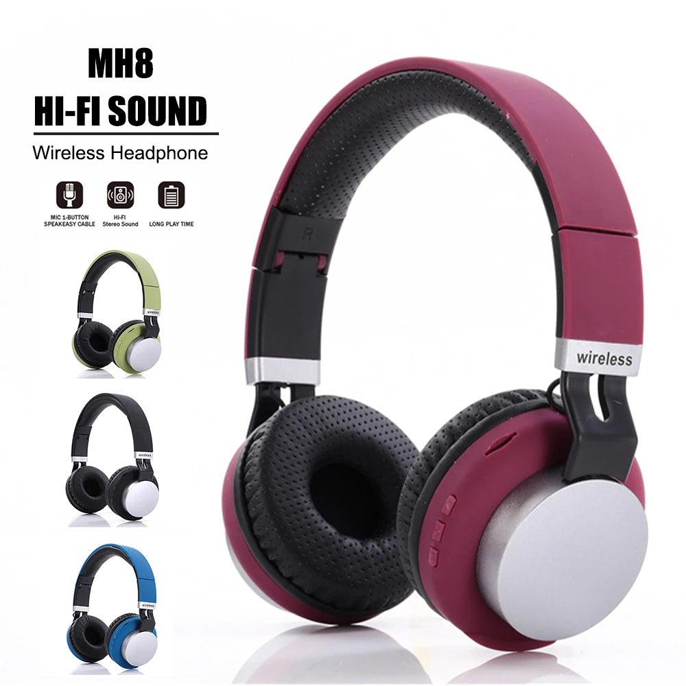 MH8 Head-mounted BT5.0 Wireless Headset Adjustable Foldable 3D Stereo Sound Headphone Button Operation Support TF Card
MH8 Head-mounted BT5.0 Wireless Headset Adjustable Foldable 3D Stereo Sound Headphone Button Operation Support TF Card
