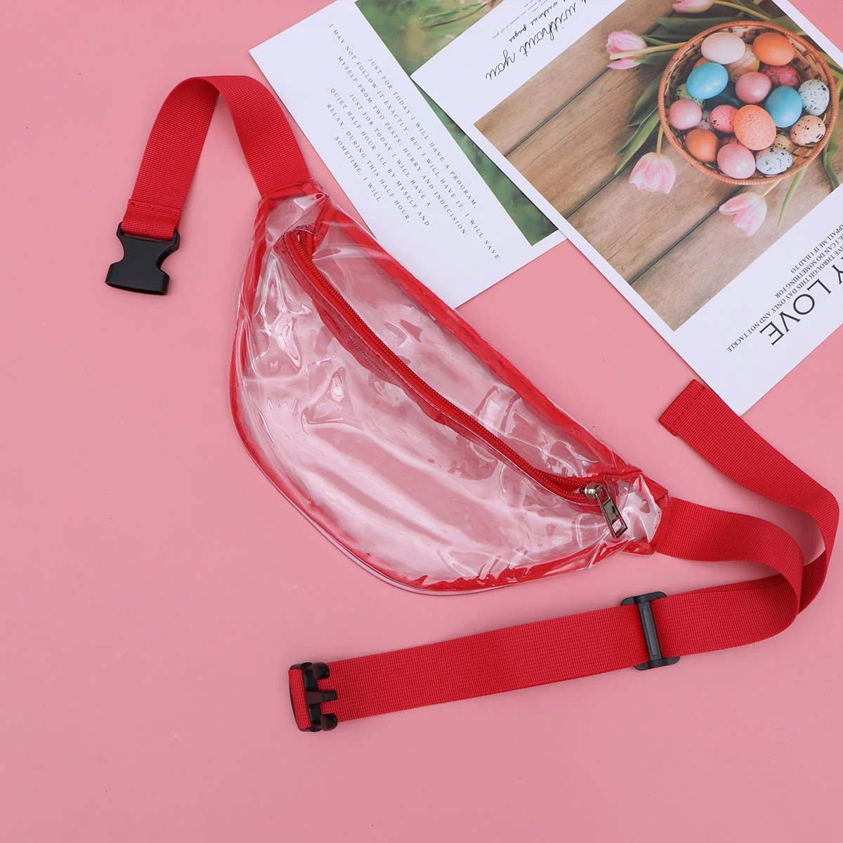 Fashion Waterproof Waist Bag PVC Transparent Fanny Pack Beach Bag for Men (Red)
Fashion Waterproof Waist Bag PVC Transparent Fanny Pack Beach Bag for Men (Red)