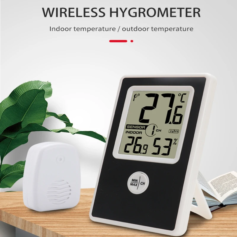 

TS-WS-43 Indoor/Outdoor Wireless Weather Station 8 Channels Digital Thermometer Hygrometer Tester Temperature Sensor For Home