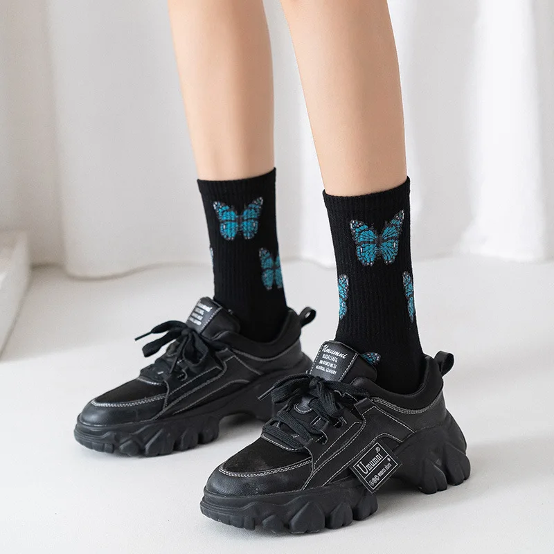 Butterfly Women's Socks Crew New for Autumn Winter 2020 Harajuku Kawaii Street Trend Cotton Breathable Long Socks Girl Athletic 
Butterfly Women's Socks Crew New for Autumn Winter 2020 Harajuku Kawaii Street Trend Cotton Breathable Long Socks Girl Athletic