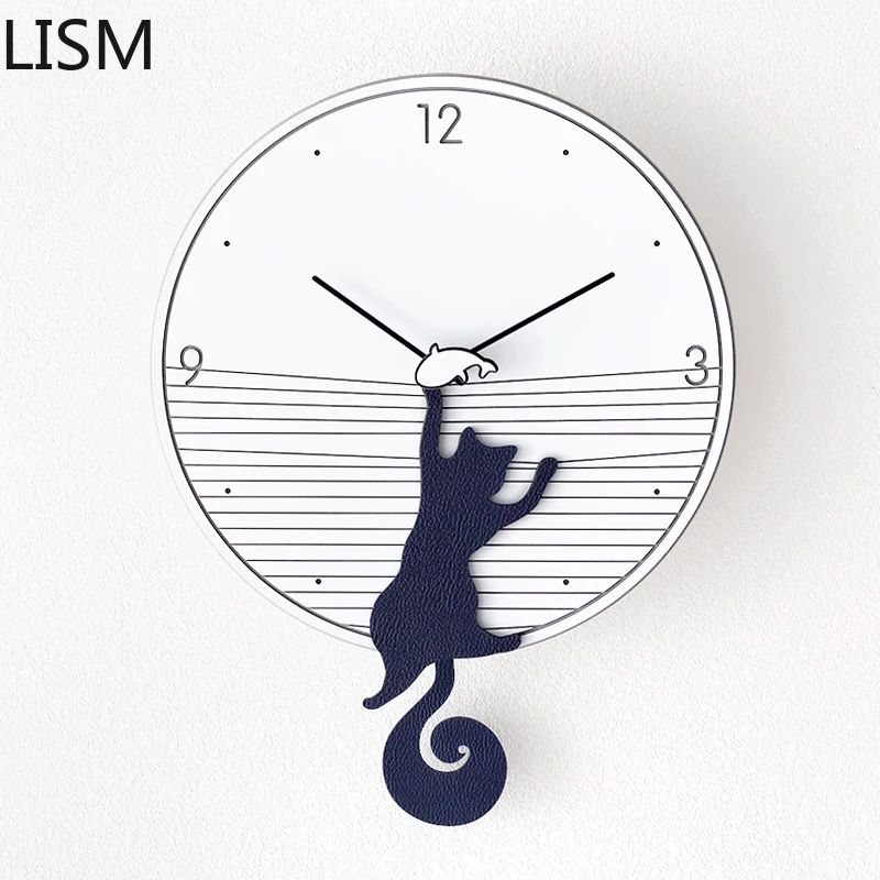 Modern Design Art Nordic Clocks Wall Home Decor Living Room Wagging Tail Cat Kids Wall Clock for Children Room Horloge Mural
Modern Design Art Nordic Clocks Wall Home Decor Living Room Wagging Tail Cat Kids Wall Clock for Children Room Horloge Mural