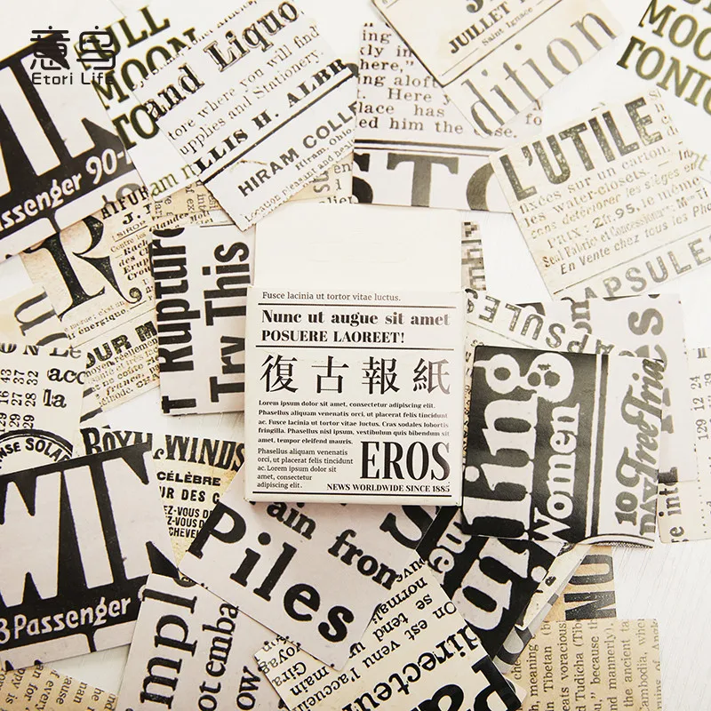 46Pcs/Box Vintage Newspaper English Stickers DIY Scrapbooking Bullet Diary Journal Decor Supplies Handmade Stationery Stickers
46Pcs/Box Vintage Newspaper English Stickers DIY Scrapbooking Bullet Diary Journal Decor Supplies Handmade Stationery Stickers