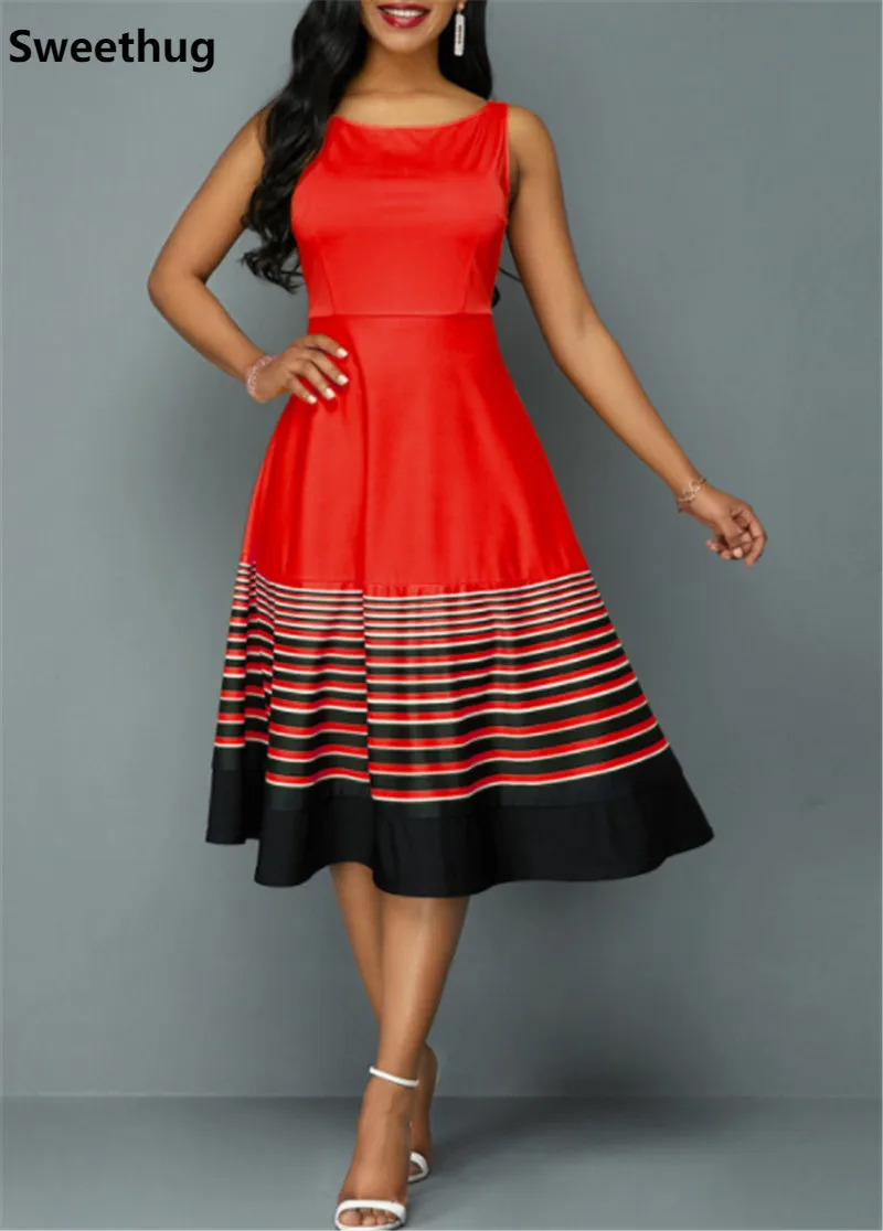 2020 Summer Dress Women Slim High Waist Party Print Sleeveless High Waist Large Midi Dress Long Sleeve Large Size Ladies Dress
2020 Summer Dress Women Slim High Waist Party Print Sleeveless High Waist Large Midi Dress Long Sleeve Large Size Ladies Dress