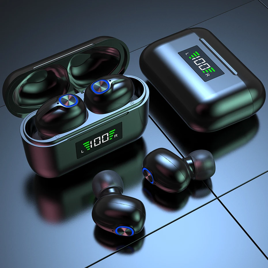 Bluetooth 5.1 Earphones Charging Box Noise Canceling Wireless Headphone 9D Stereo Sports Waterproof Earbuds Headset With Mic
Bluetooth 5.1 Earphones Charging Box Noise Canceling Wireless Headphone 9D Stereo Sports Waterproof Earbuds Headset With Mic