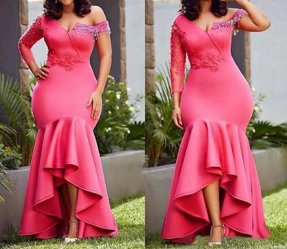 Платье для выпускного вечера с юбкой-годе с рукавом 3/4
Платье для выпускного вечера с юбкой-годе с рукавом 3/4