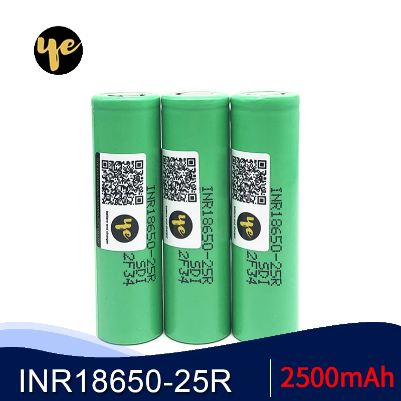 3 шт. 100% оригинал для Samsung 18650 2500 мАч батарея INR18650 25R 20A разрядка литиевых батарей