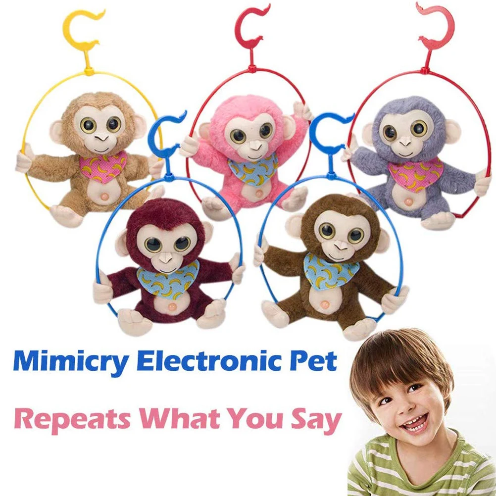 Фото 1 шт. Милая мультяшная электрическая говорящая обезьяна мягкая плюшевая игрушка