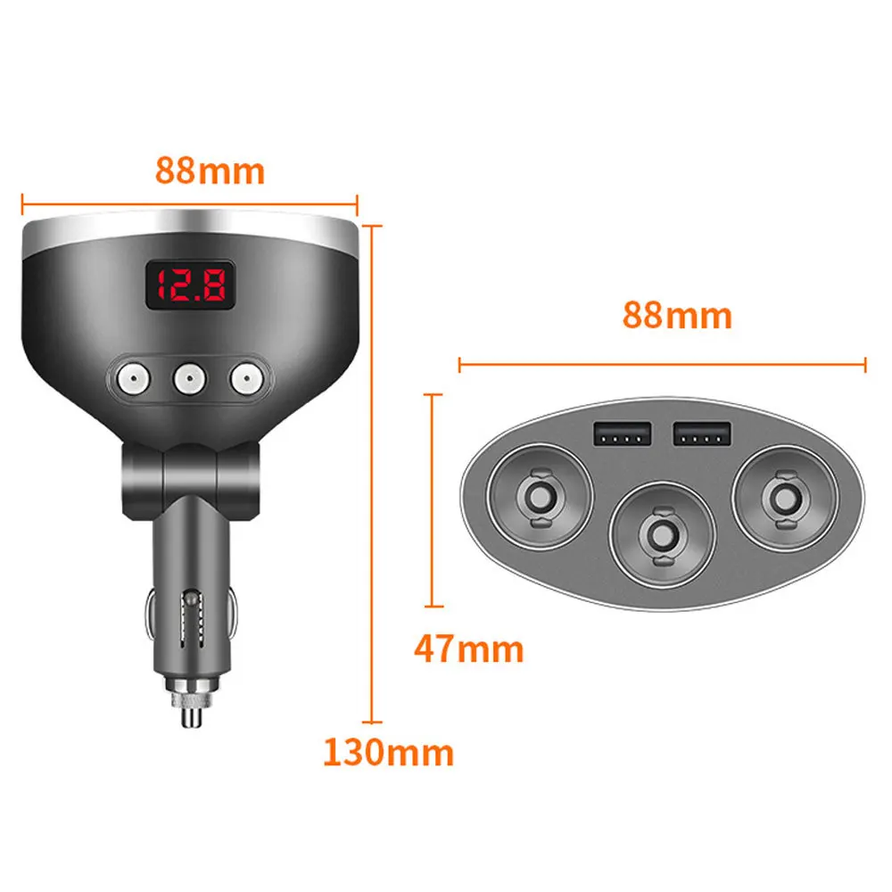 3 in 1 Dual USB Car Ignition Lighter Socket Splitter Plug 3 Cigarette Lighter Car USB Voltage Monitor For iPhone Samsung Sep23
3 in 1 Dual USB Car Ignition Lighter Socket Splitter Plug 3 Cigarette Lighter Car USB Voltage Monitor For iPhone Samsung Sep23