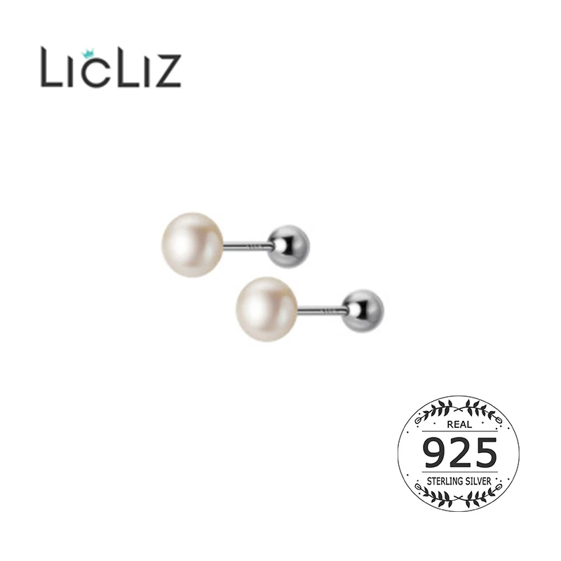 LicLiz New Simple 925 Sterling Silver Stud Earrings for Women Cute Small Round White Pearl Earring Jewelry Birthday Gifts LE0710
LicLiz New Simple 925 Sterling Silver Stud Earrings for Women Cute Small Round White Pearl Earring Jewelry Birthday Gifts LE0710