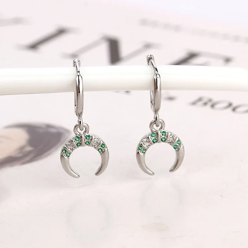 colorful zircon horn pendant Drop Earrings for women New Trend Vintage Sparkling Moon Zircon Bride Party Jewelry Birthday Gifts
colorful zircon horn pendant Drop Earrings for women New Trend Vintage Sparkling Moon Zircon Bride Party Jewelry Birthday Gifts
