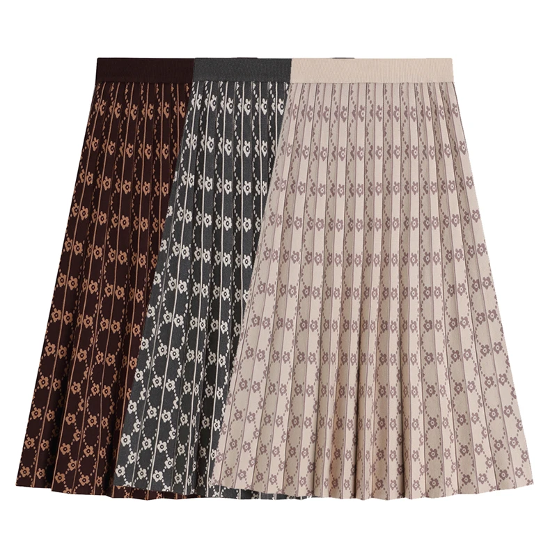 Autumn And Winter New Retro Knitted Flower Jacquard High Waist Slim Mid-length A-line Pleated Skirt Female Elastic Waist Casual
Autumn And Winter New Retro Knitted Flower Jacquard High Waist Slim Mid-length A-line Pleated Skirt Female Elastic Waist Casual