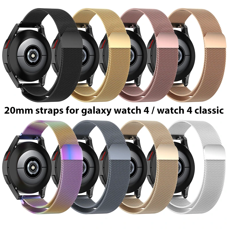 Ремешок для наручных часов galaxy Watch 4/ watch 4, браслет из нержавеющей стали с металлическим магнитным замком, сменный Браслет для умных часов, 20 м...
Ремешок для наручных часов galaxy Watch 4/ watch 4, браслет из нержавеющей стали с металлическим магнитным замком, сменный Браслет для умных часов, 20 м...