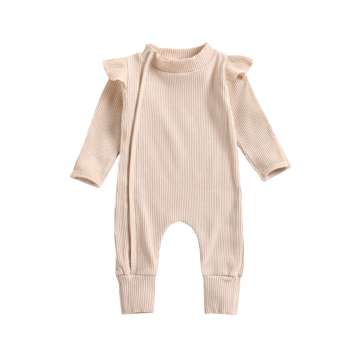 Newborn Baby Girls Boys Fly Long Sleeve Jumpsuit Autumn Fresh Solid Color One Piece Long Pants with Zipper Ribbed Romper
Newborn Baby Girls Boys Fly Long Sleeve Jumpsuit Autumn Fresh Solid Color One Piece Long Pants with Zipper Ribbed Romper