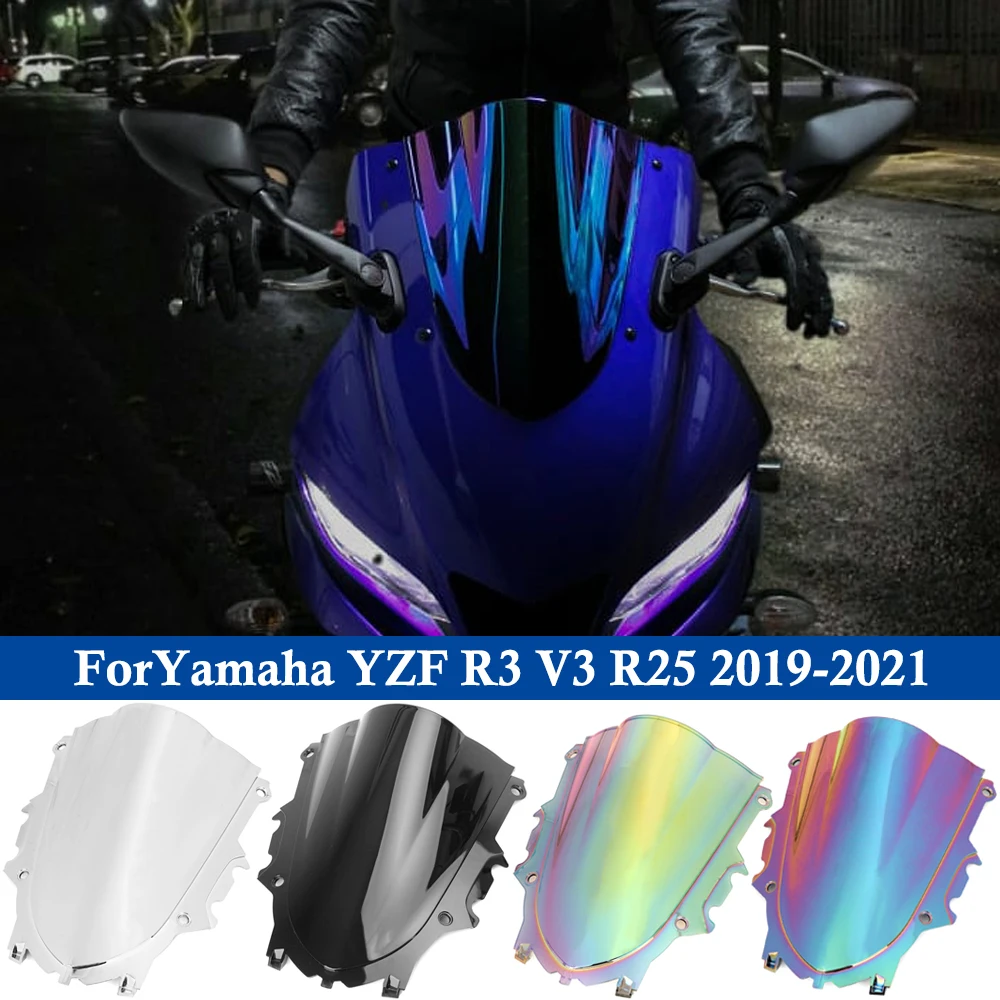 Motorcycle Accessories YZF R25 R3 Windscreen Windshield Wind Deflector For Yamaha YZF-R3 V3 YZF-R25 2019 2020 2021 Double Bubble
Motorcycle Accessories YZF R25 R3 Windscreen Windshield Wind Deflector For Yamaha YZF-R3 V3 YZF-R25 2019 2020 2021 Double Bubble