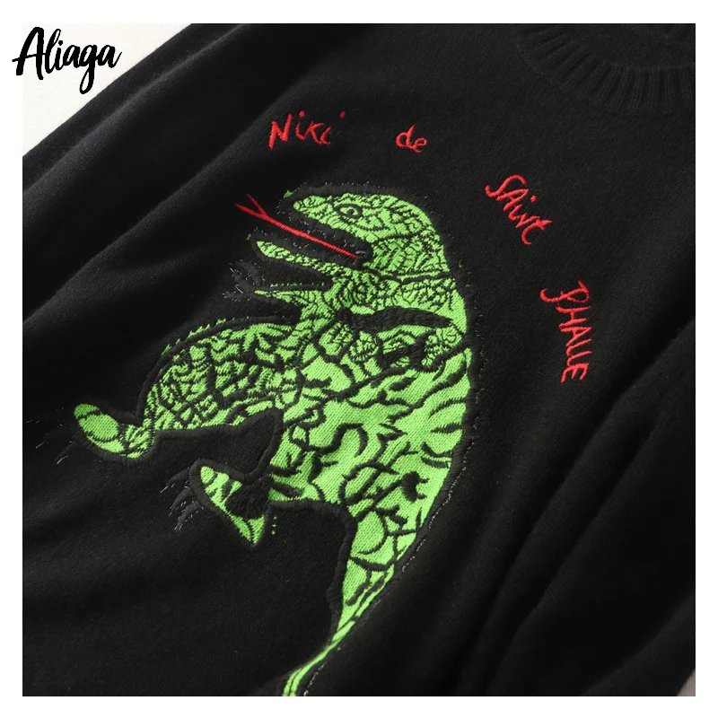 Aliaga Autumn Winter 100% Pure Cashmere Embroidery Women Sweater Fashion Star Designers Pullover
Aliaga Autumn Winter 100% Pure Cashmere Embroidery Women Sweater Fashion Star Designers Pullover