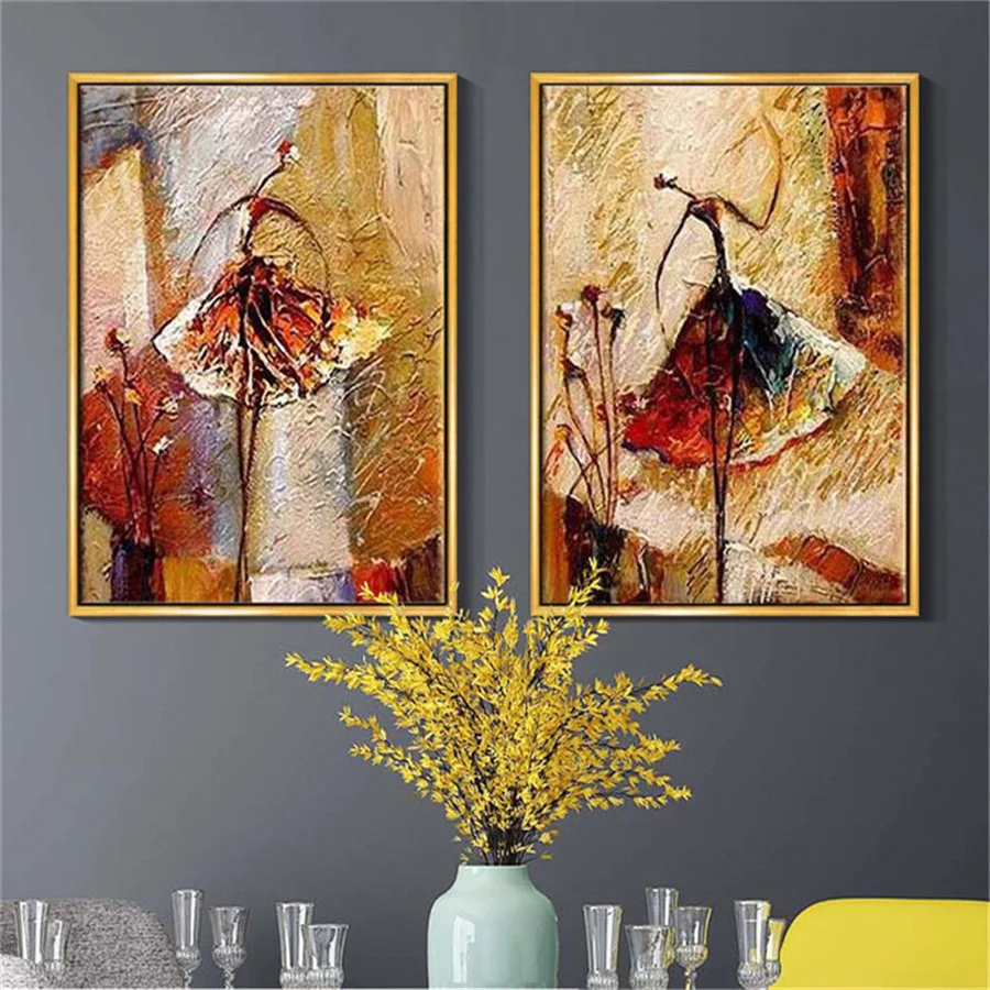 Hand painted Abstract figure Canvas painting yellow ballet Girls Art oil Painting for Living Room Bedroom Decor brown Canvas
Hand painted Abstract figure Canvas painting yellow ballet Girls Art oil Painting for Living Room Bedroom Decor brown Canvas