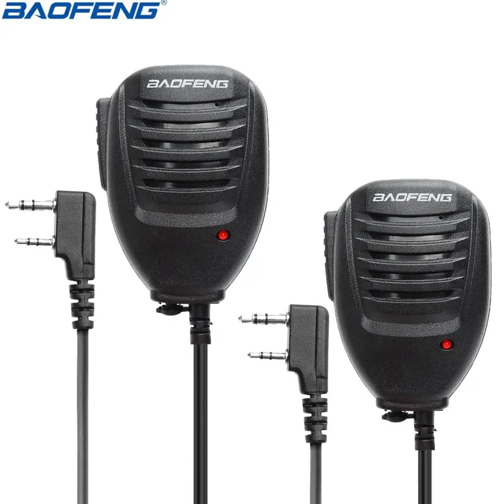 2 шт. Оригинальный Baofeng UV5R ручной микрофон Динамик для Портативный радио UV 5R BF 888S